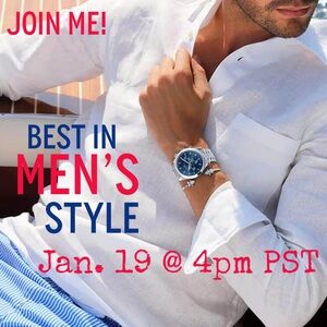 SAVE THE DATE! Best in MEN’S STYLE Posh Party! 4pm PST on Jan 19.